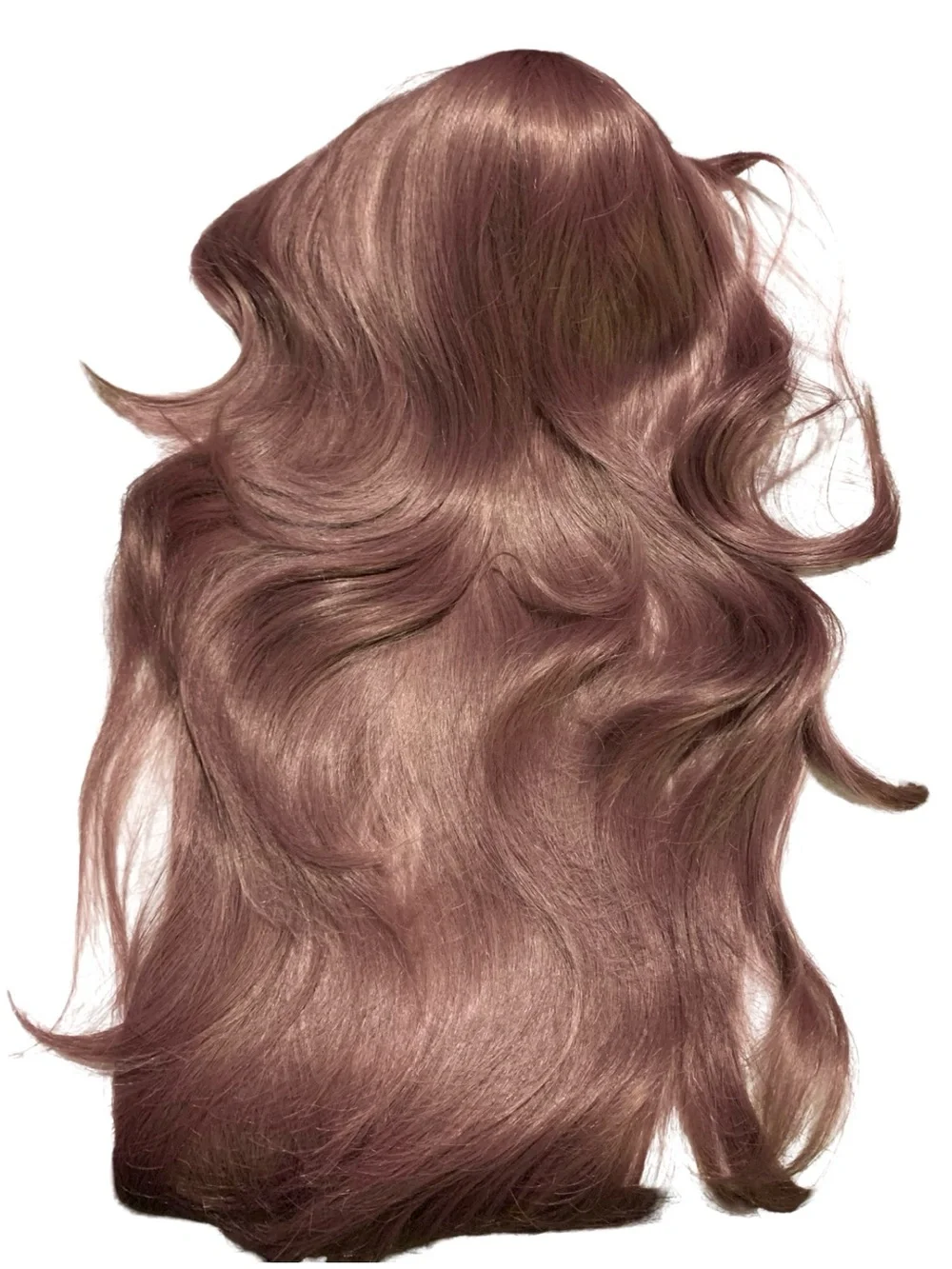 Lady Grayy 31 Inch Dusty Lavender Purple Wavy Synthetic Wig Heat Resistant
